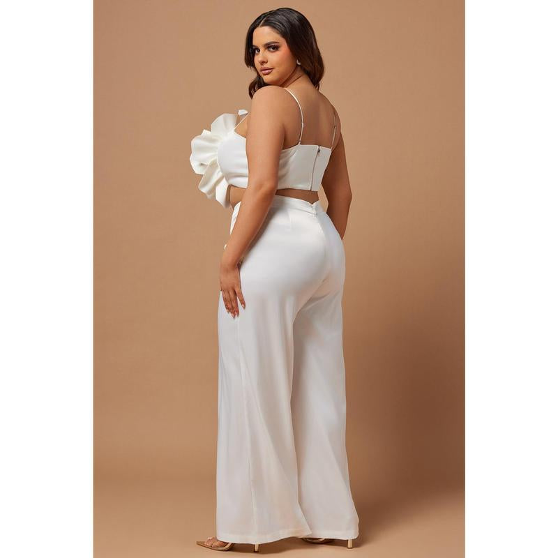 Rosalia Flower Pant Set - White