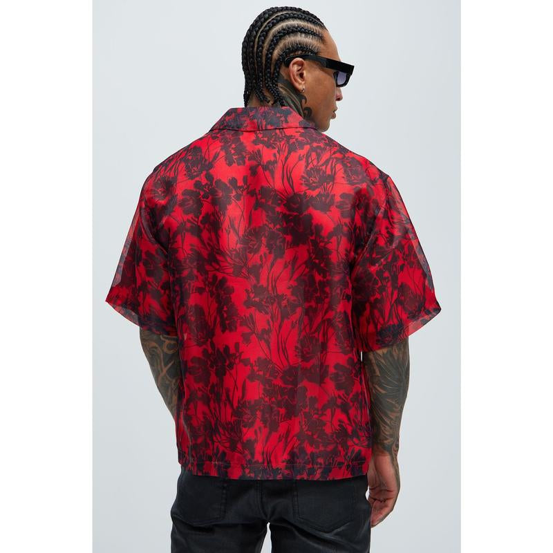 Pleasant Floral Shirt - Red/Combo