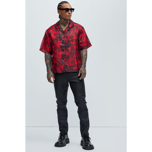 Pleasant Floral Shirt - Red/Combo