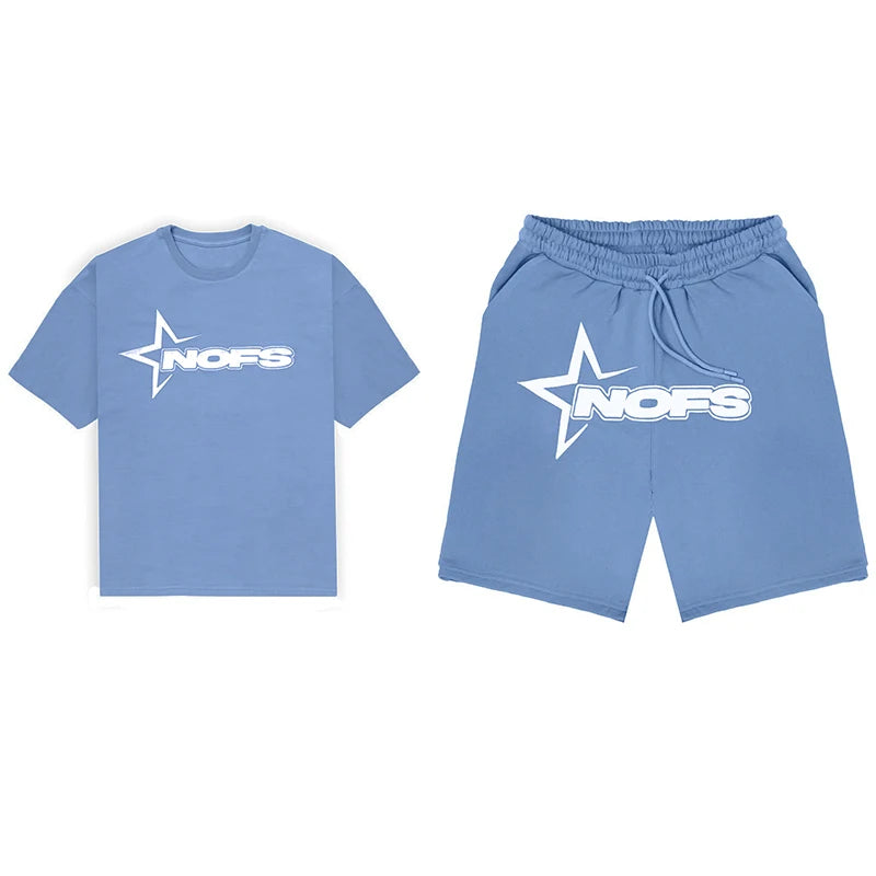 Elevate Your Style with the Y2 Kpop Street Fashion Unisex T-Shirt and Drawstring Shorts Set - Perfect for Casual Spring and Summer Outings!