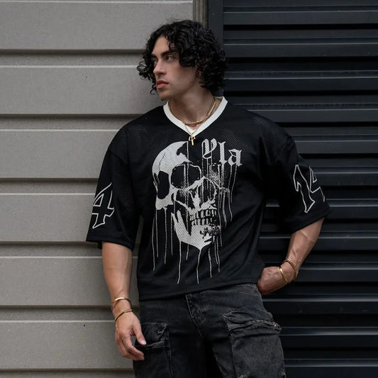 YA T-Shirts Men Summer New Sports Leisure round Neck Fashion Loose and Comfortable Clothing Gym Running Shirts Man