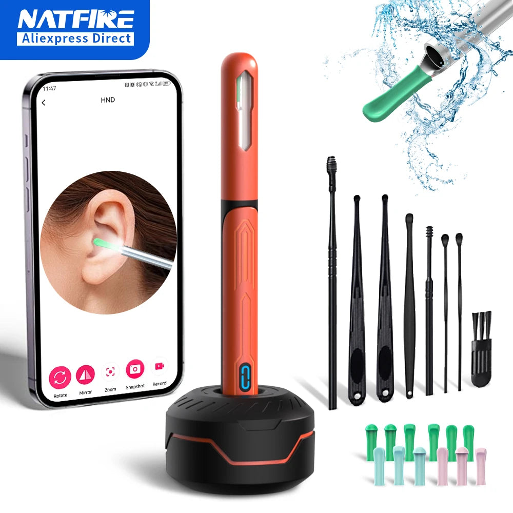 Advanced Ear Cleaner with Camera: NK3 Otoscope USB-C Charging Endoscope for Effective Wax Removal